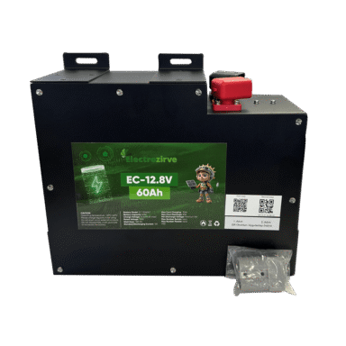 Electrozirve 12.8V 60Ah Slim Kasa Lityum LiFePO4 Batarya