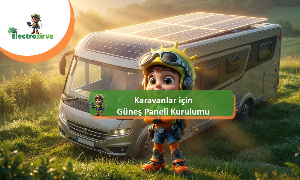 karavan için güneş paneli seti