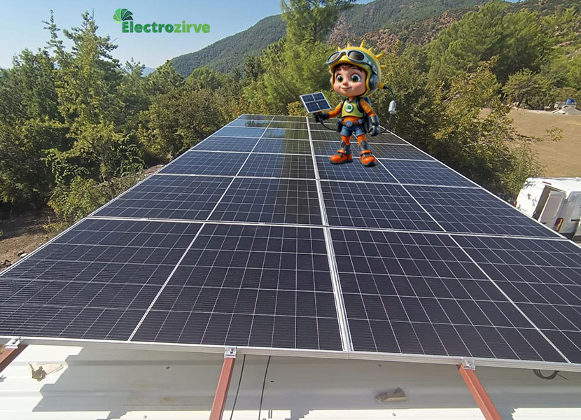 büyük bağ evi güneş enerjisi solar paketi