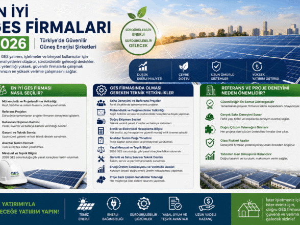 En İyi GES Firmaları 2026 Türkiye’de Güvenilir Güneş Enerjisi Şirketleri